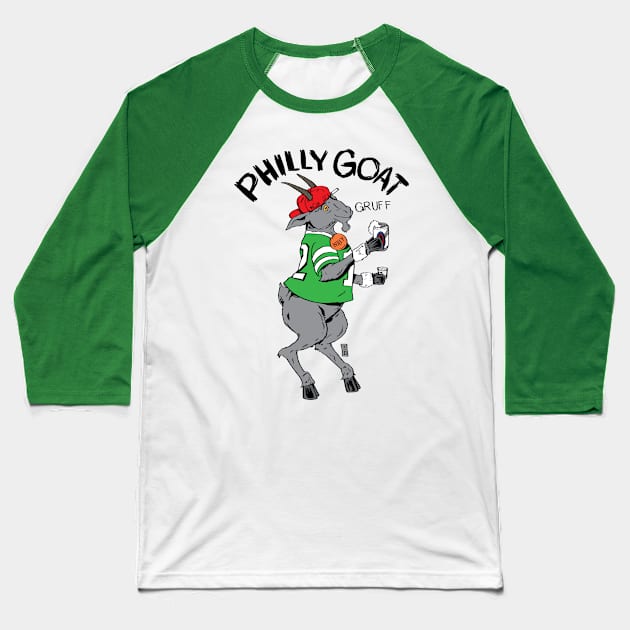 Philly Goat Gruff Baseball T-Shirt by Thomcat23